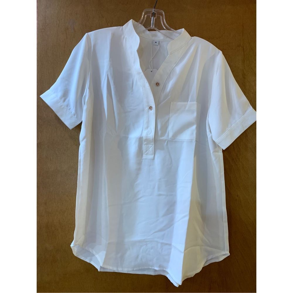 White Crisp Blouse #summer blouse